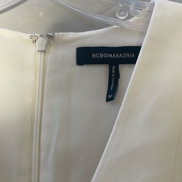 BCBGMaxAzria off-white peplum top size xs 0/2 - Picture 2 of 5